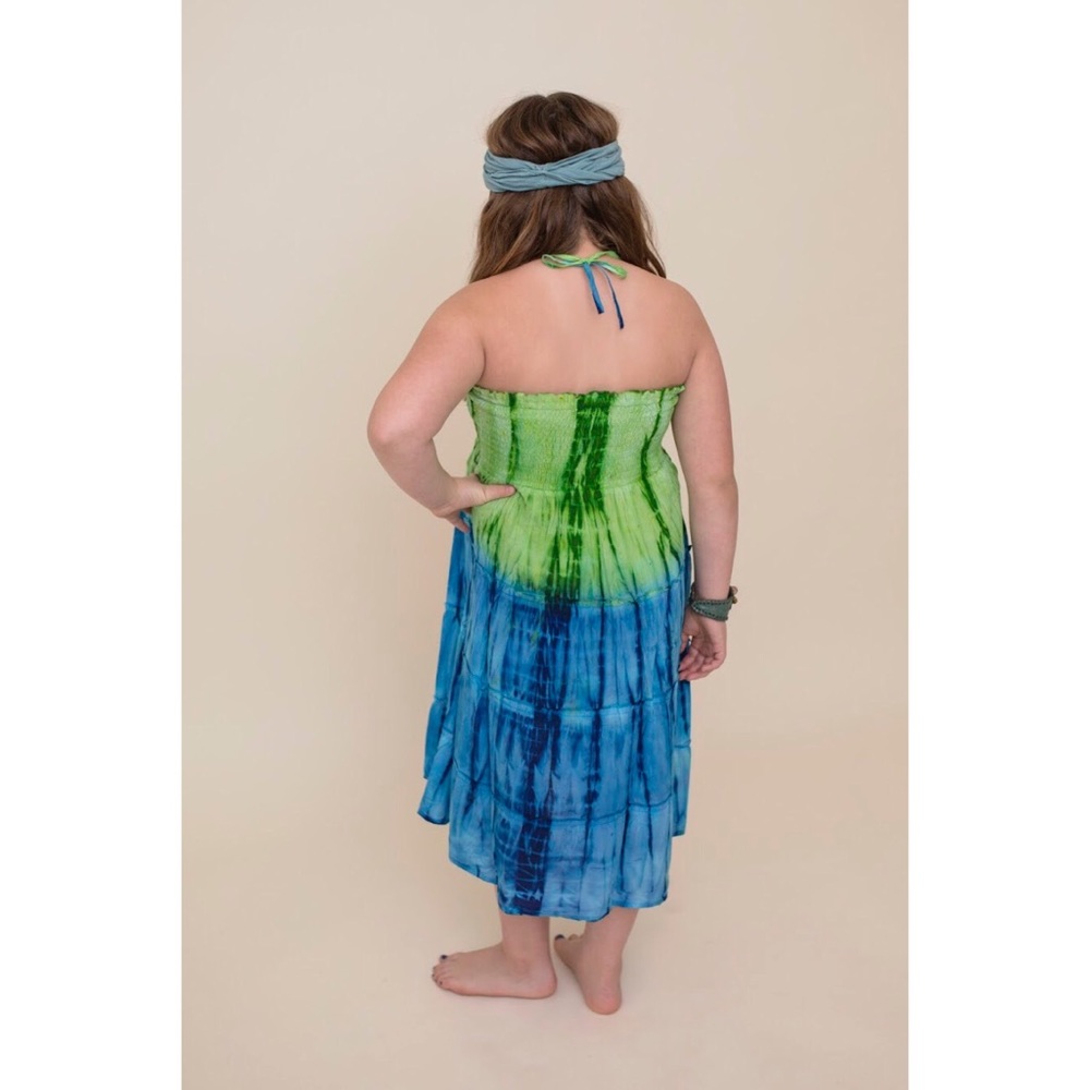Tie Dye Halter Dress - Picture 3 of 7